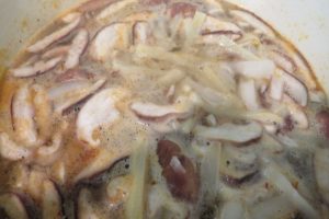 add mushrooms and tofu