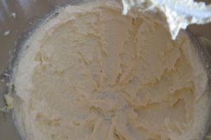 Creamed butter and sugar