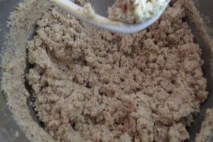 Ground hazelnuts are added